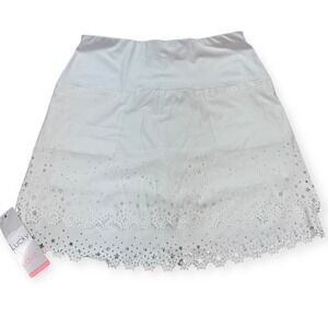 New Lucky In Love Skort Women's XS White Layered Pickleball Tennis Golf Shorts